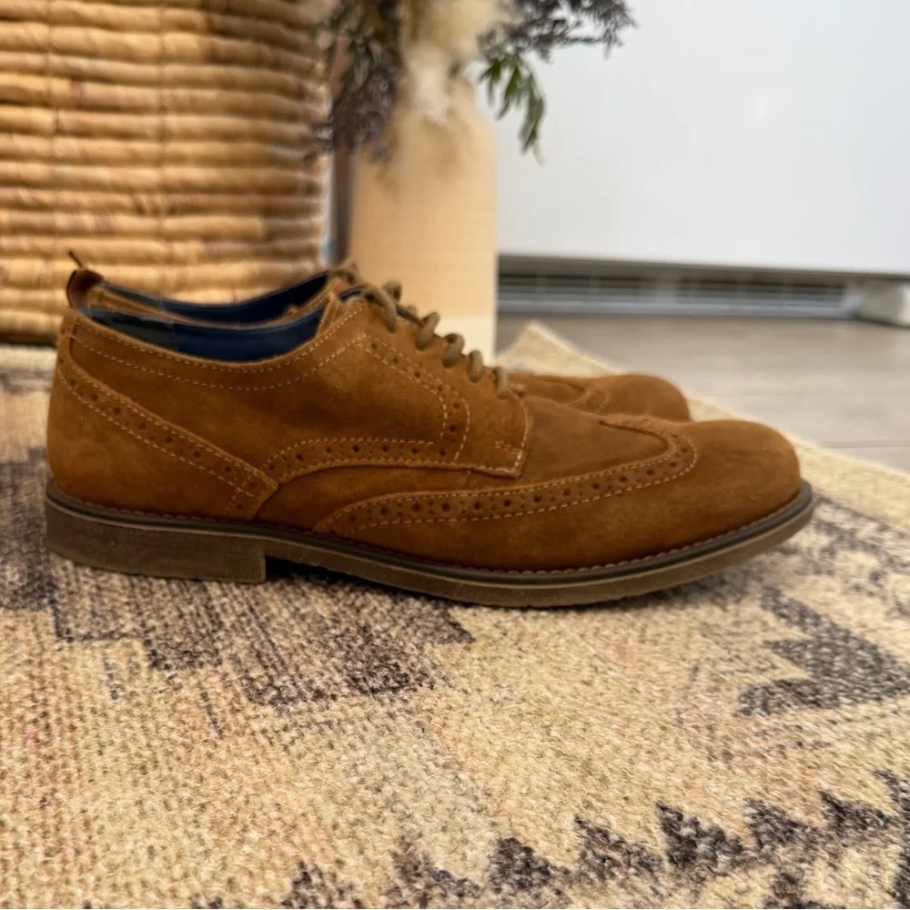 Joseph Abboud Men's Leather Suede Wingtip Dress Shoes Robert II Size 10.5